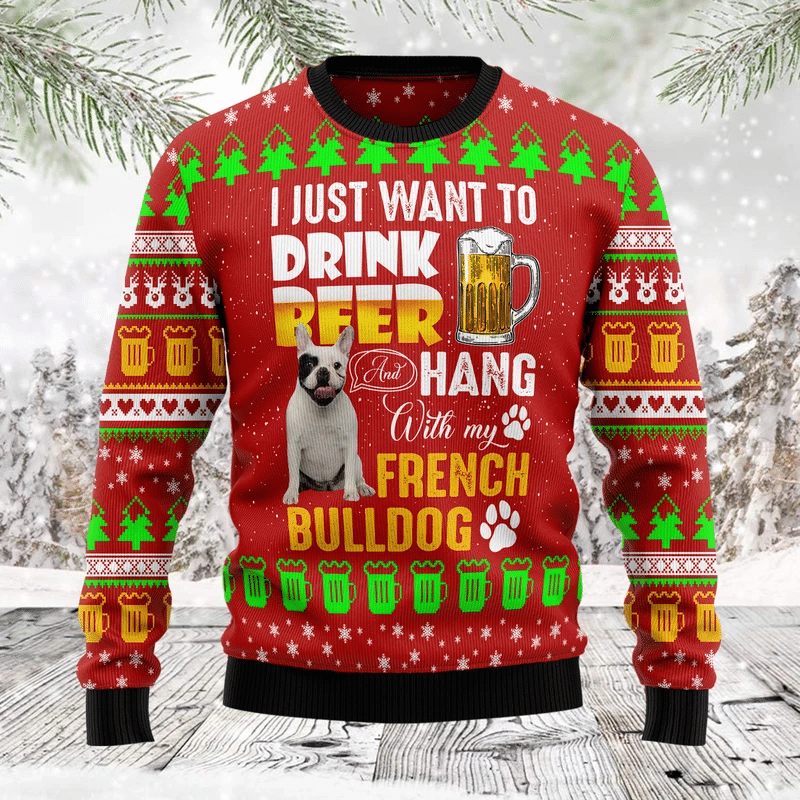 French Bulldog Ugly Christmas Sweater Ugly Sweater For Men Women