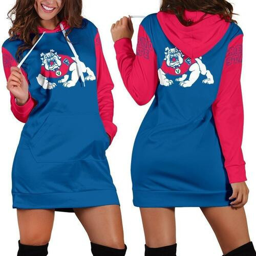 Fresno State Bulldogs Hoodie Dress Sweater Dress Sweatshirt Dress 3d All Over Print For Women Hoodie