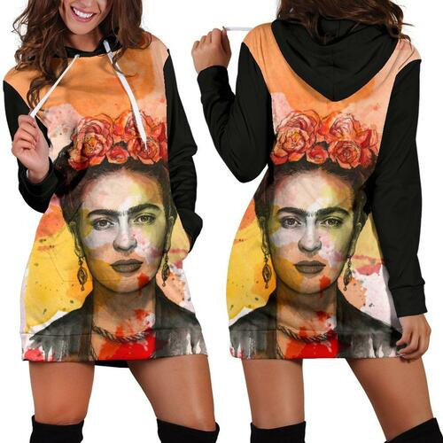 Frida 3 Hoodie Dress Sweater Dress Sweatshirt Dress 3d All Over Print For Women Hoodie