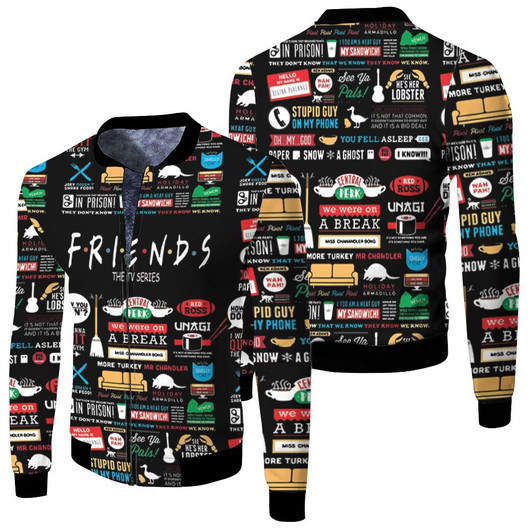 Friends Tv Show For Fan Fleece Bomber Jacket