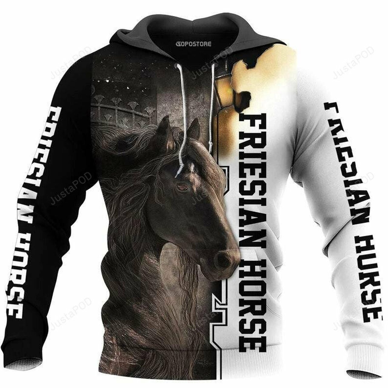 Friesian Horse 3d All Print Hoodie, Zip-up Hoodie