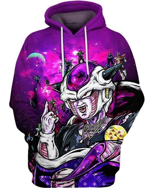 Frieza Dragon Ball Z Wear Givenchy Louis Vuitton Purple Pullover And Zippered Hoodies Custom 3D Graphic Printed 3D Hoodie All Over Print Hoodie For Men For Women