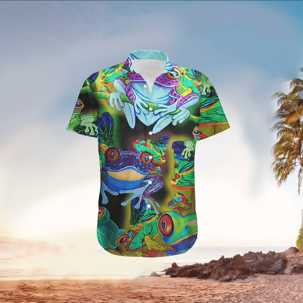 Frog Aloha Shirt Hawaiian Shirt For Frog Lovers Shirt for Men and Women