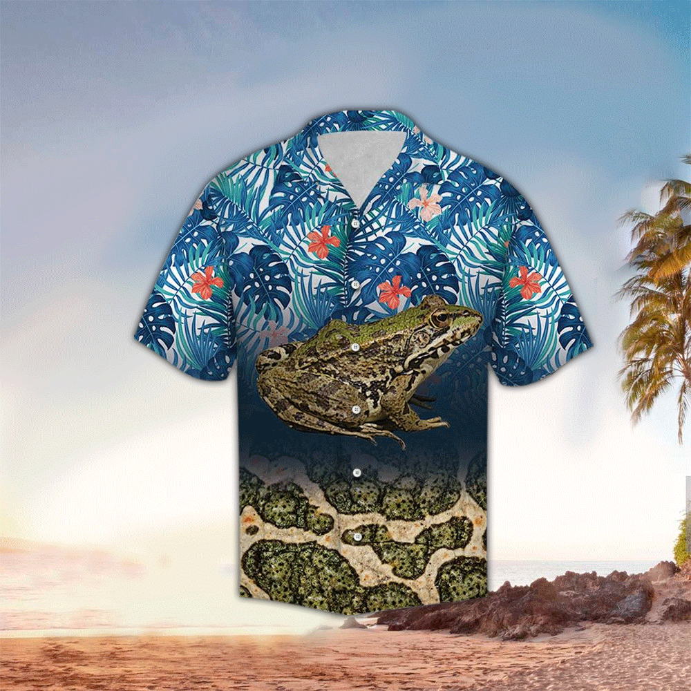 Frog Aloha Shirt Hawaiian Shirt For Frog Lovers Shirt for Men and Women