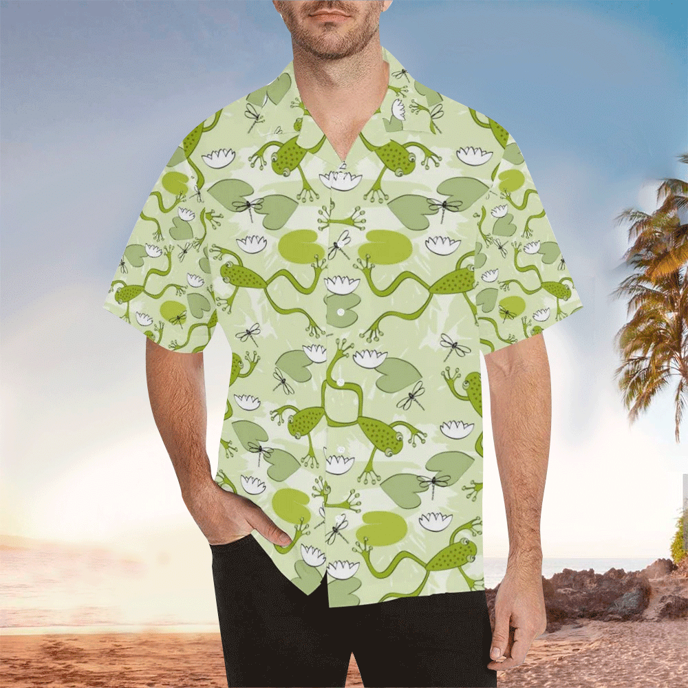 Frog Aloha Shirt Hawaiian Shirt For Frog Lovers Shirt for Men and Women