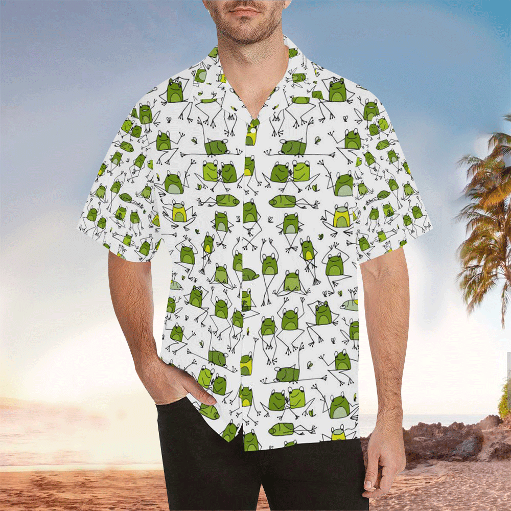 Frog Aloha Shirt Hawaiian Shirt For Frog Lovers Shirt for Men and Women