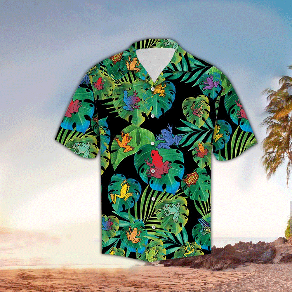 Frog Aloha Shirt Hawaiian Shirt For Frog Lovers Shirt for Men and Women