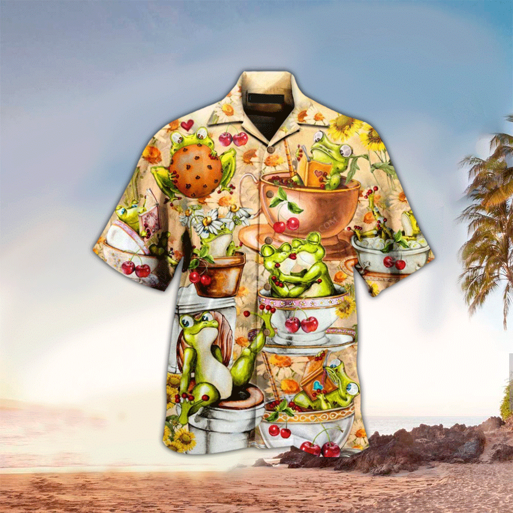 Frog Aloha Shirt Hawaiian Shirt For Frog Lovers Shirt for Men and Women