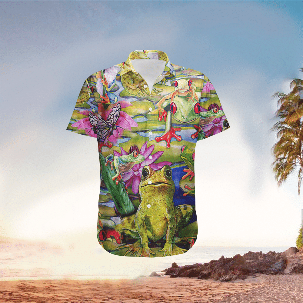 Frog Aloha Shirt Hawaiian Shirt For Frog Lovers Shirt for Men and Women