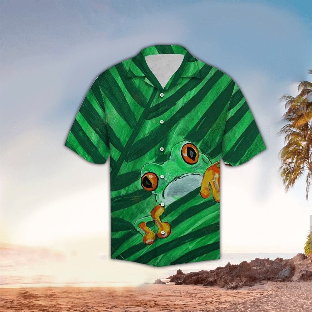 Frog Hawaiian Shirt For Men Frog Lover Gifts Shirt for Men and Women