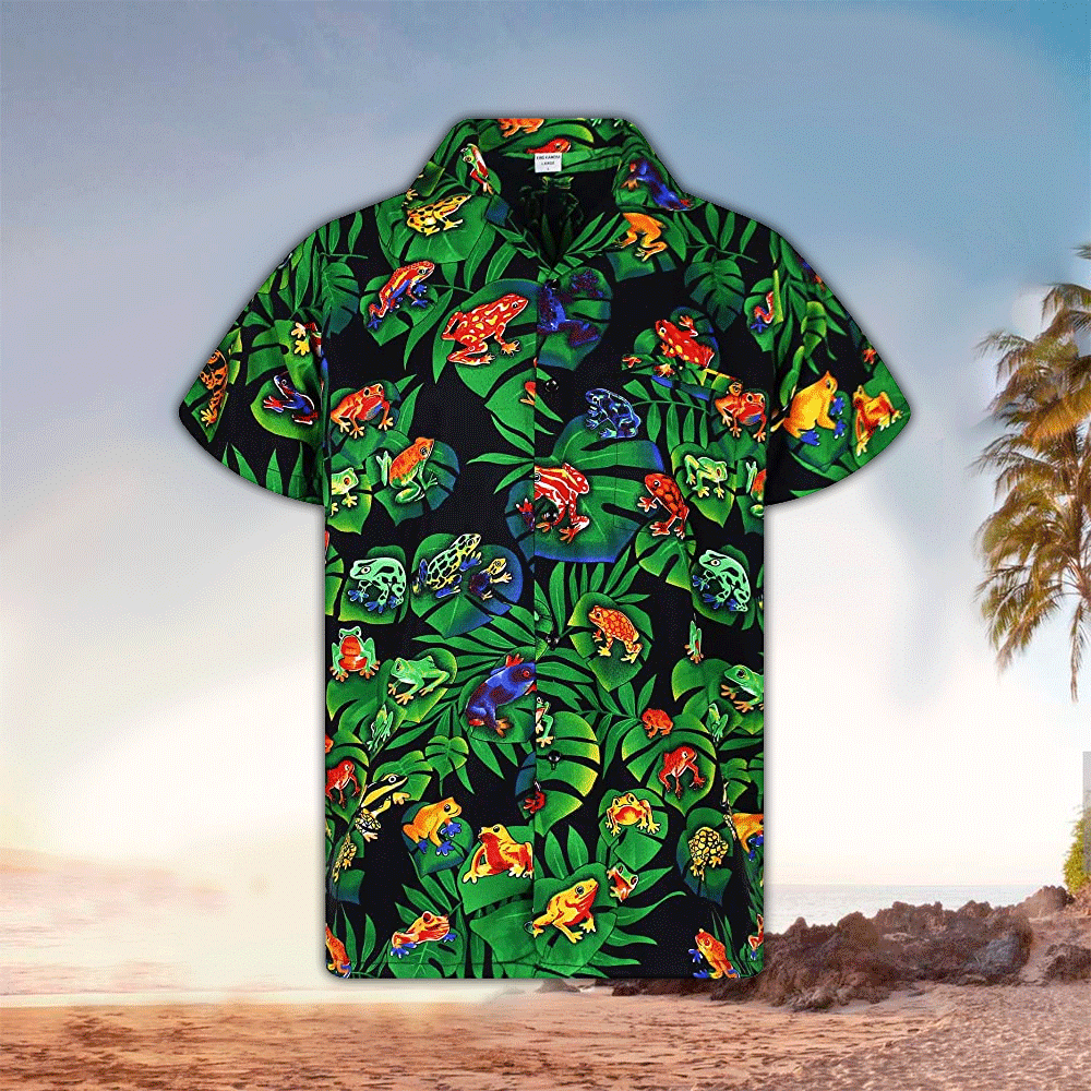 Frog Shirt Frog Hawaiian Shirt For Frog Lovers Shirt for Men and Women