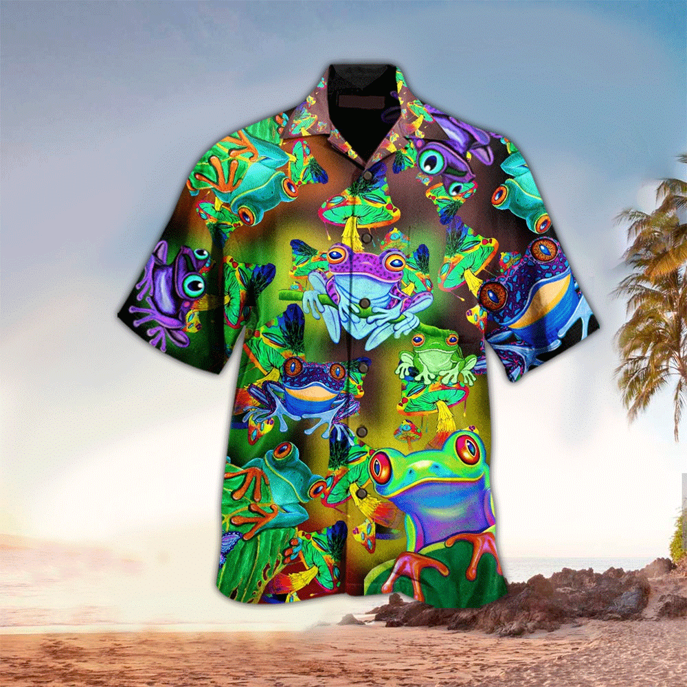 Frog Shirt Frog Hawaiian Shirt For Frog Lovers Shirt for Men and Women