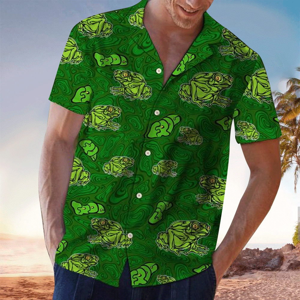 Frog Shirt Frog Hawaiian Shirt For Frog Lovers Shirt for Men and Women