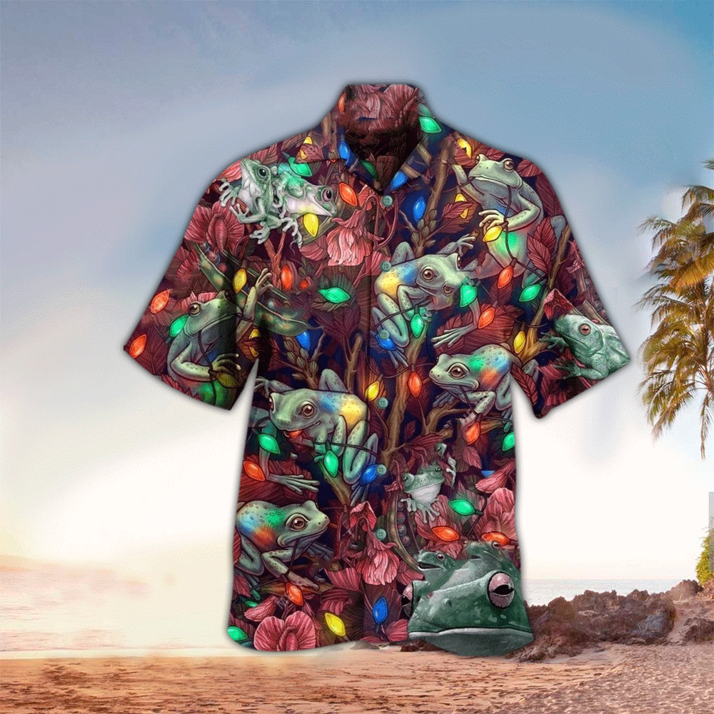 Frog Shirt Frog Hawaiian Shirt For Frog Lovers Shirt for Men and Women