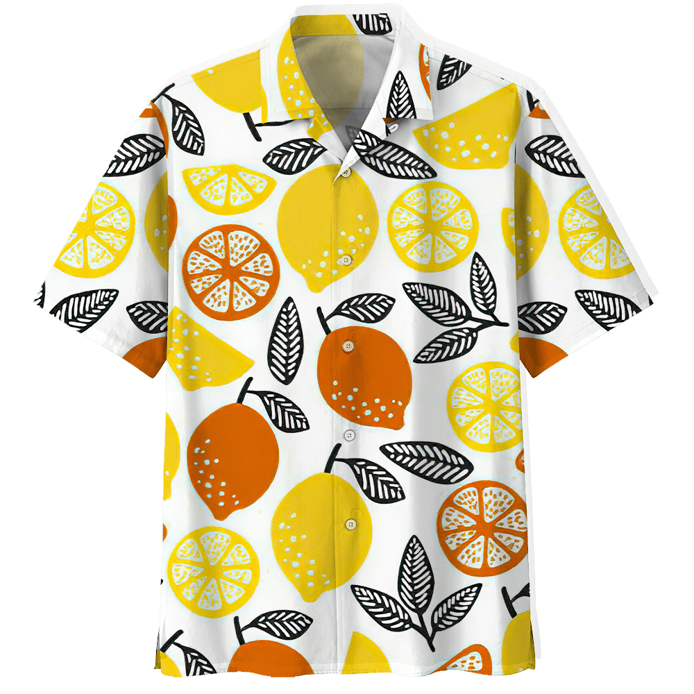 Fruit Aloha Hawaiian Shirt Colorful Short Sleeve Summer Beach Casual Shirt For Men And Women