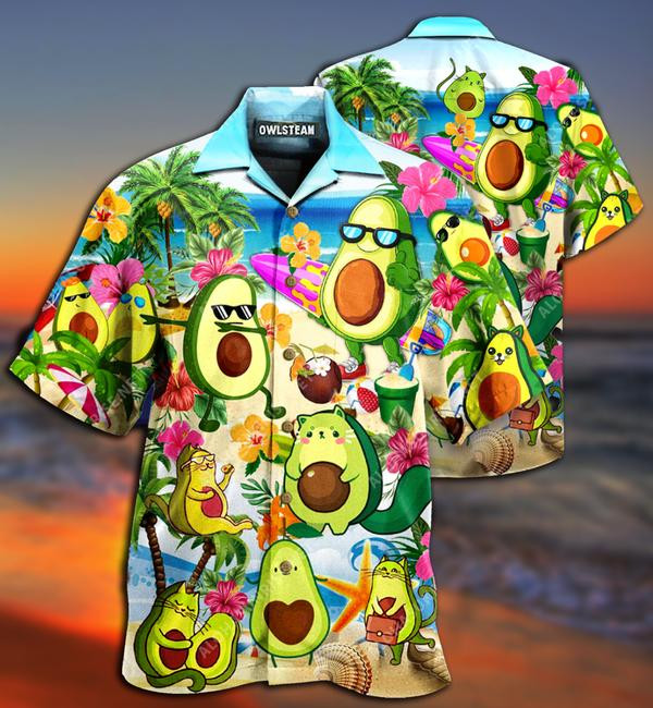 Fruit Avocado Chilling By The Beach Limited Edition - Hawaiian Shirt - Hawaiian Shirt For Men