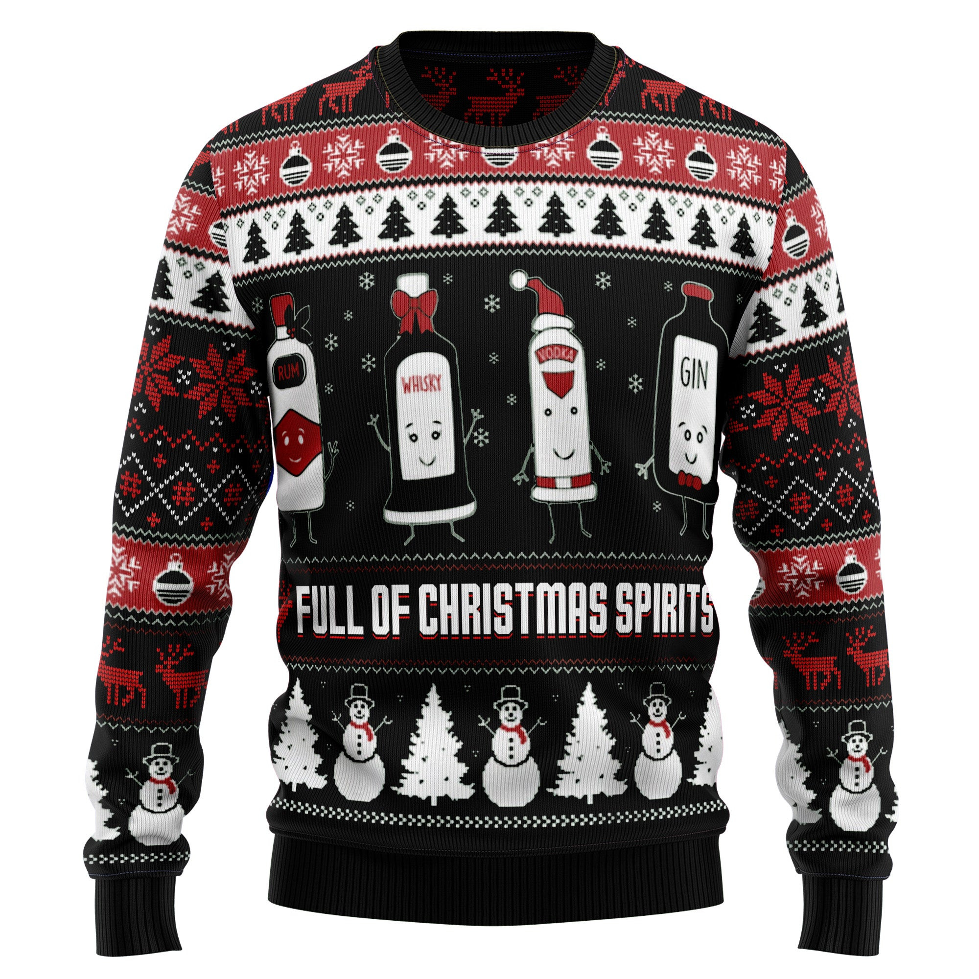 Full Of Christmas Spirits Ugly Christmas Sweater