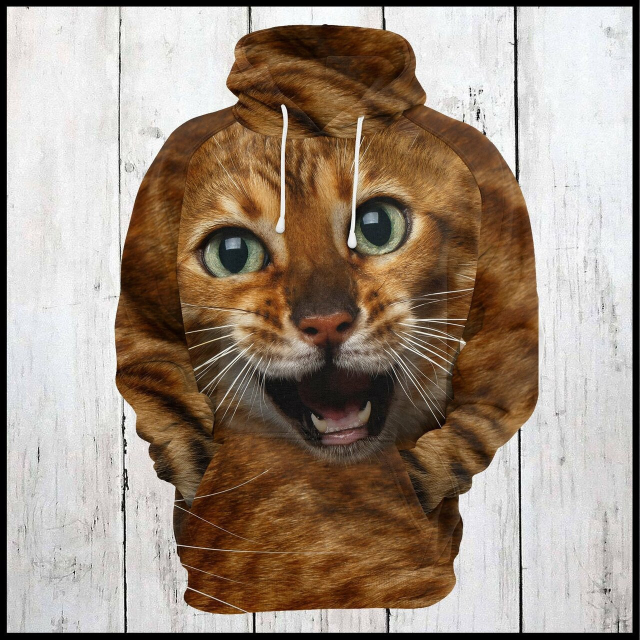 Funny Bengal Cat 3d All Over Print Hoodie, Zip-up Hoodie