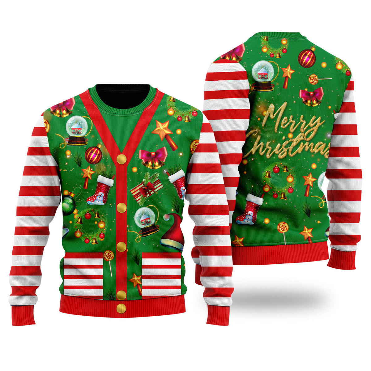 Funny Christmas Cardigan Style Ugly Christmas Sweater Ugly Sweater For Men Women