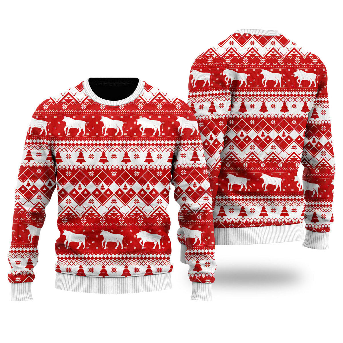 Funny Cows In Snow Ugly Christmas Sweater Ugly Sweater For Men Women