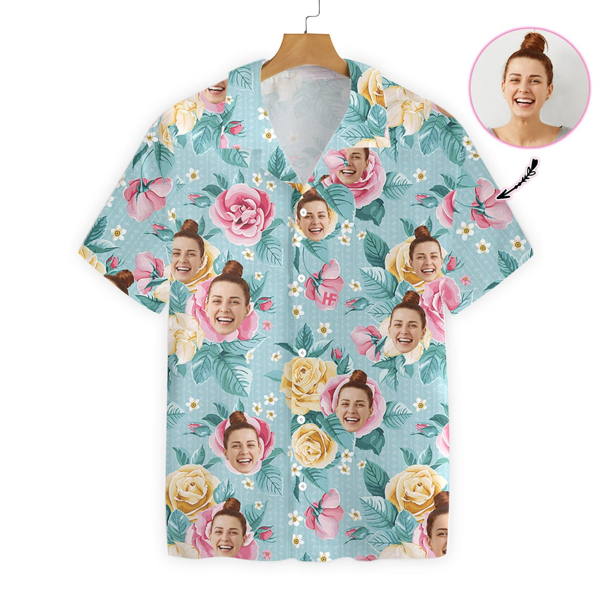 Funny Custom Face Custom Hawaiian Shirt