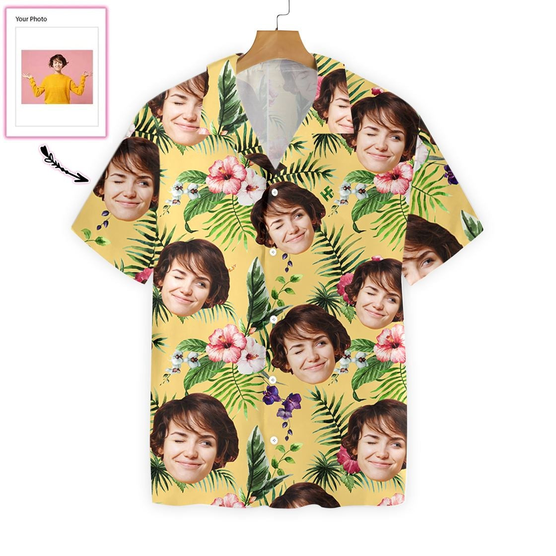 Funny Custom Face Custom Hawaiian Shirt