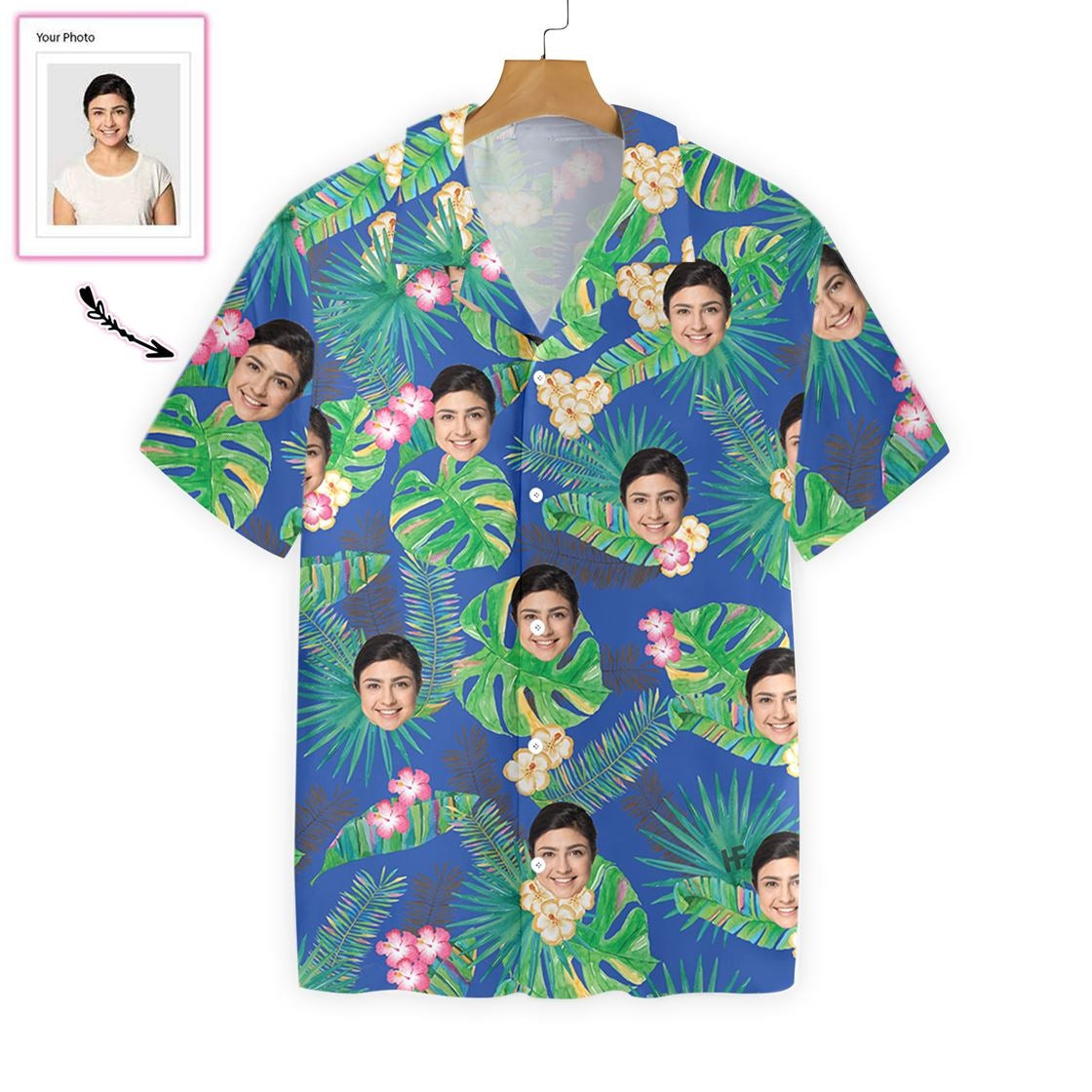 Funny Custom Face Custom Hawaiian Shirt