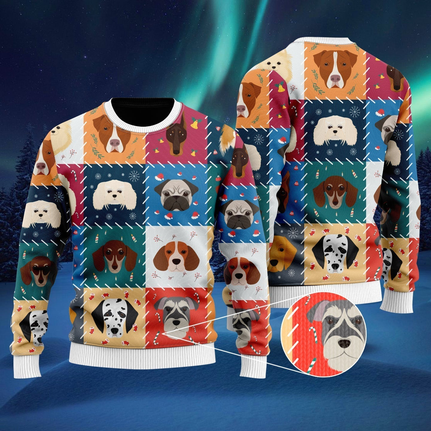 Funny Dog Face Christmas Ugly Christmas Sweater Ugly Sweater For Men Women