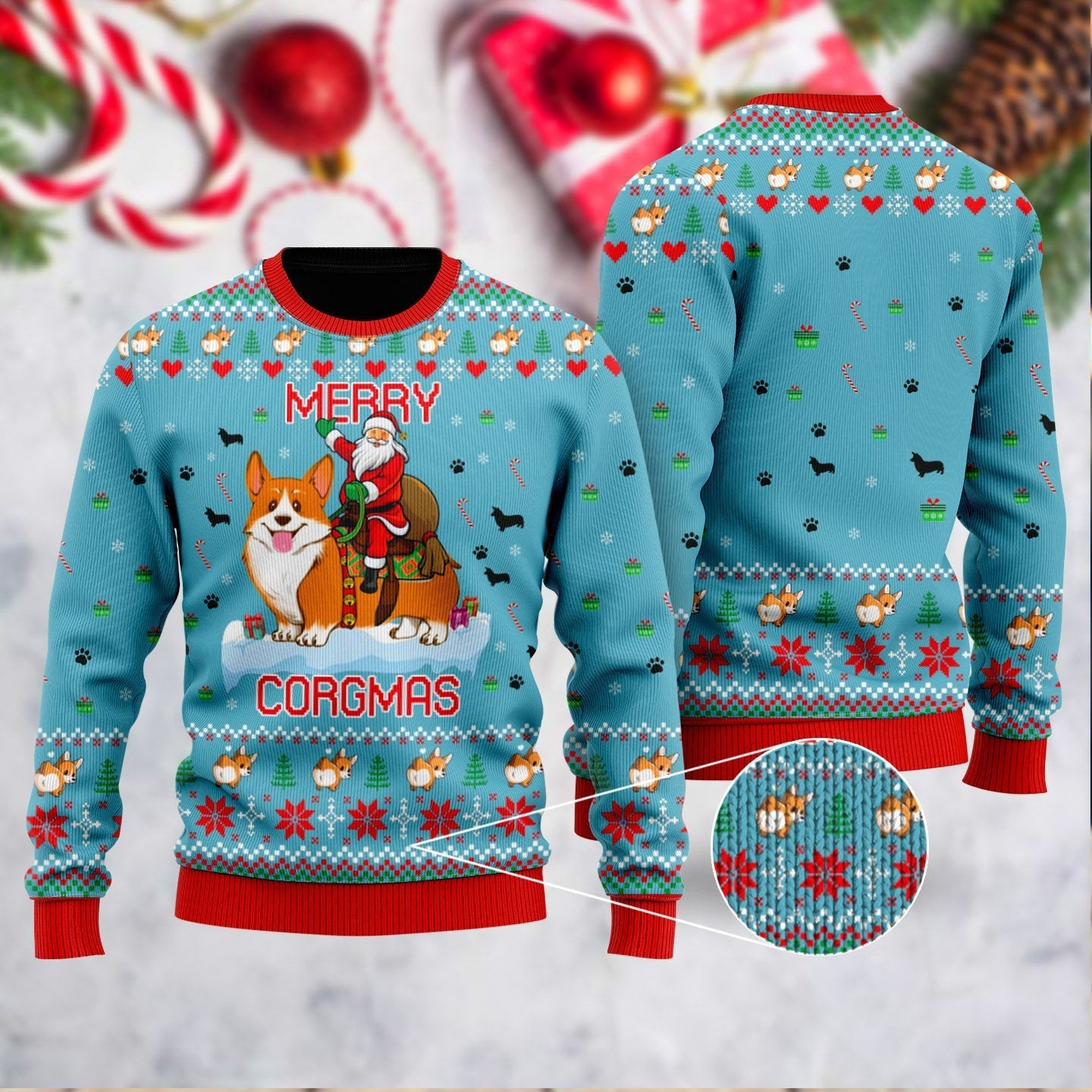 Funny Dog Merry Corgmas Christmas Ugly Christmas Sweater Ugly Sweater For Men Women