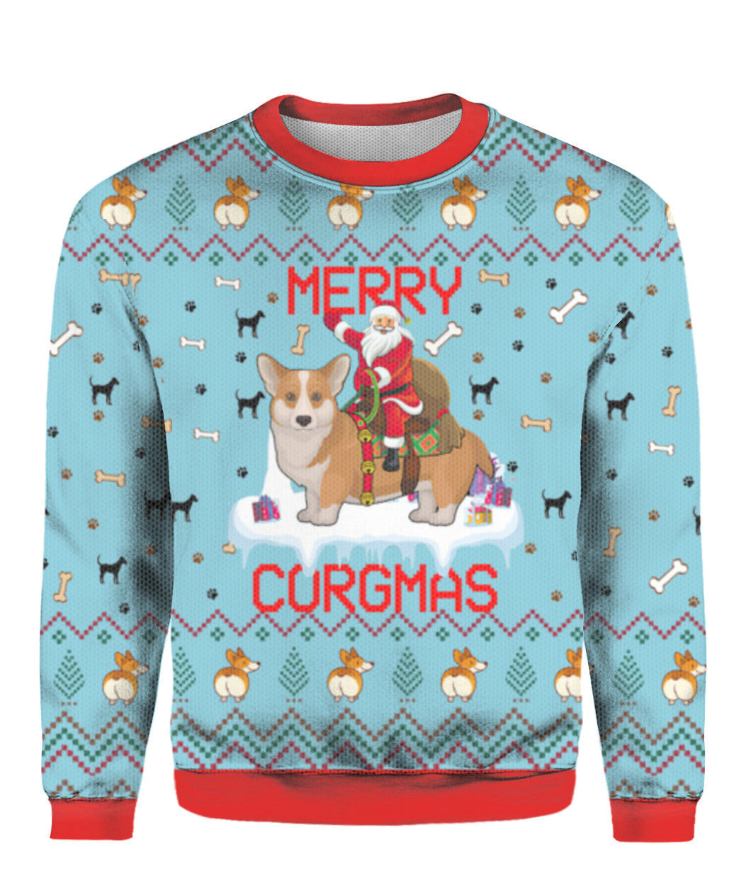 Funny Dog Merry Corgmas Ugly Christmas Sweater Ugly Sweater For Men Women