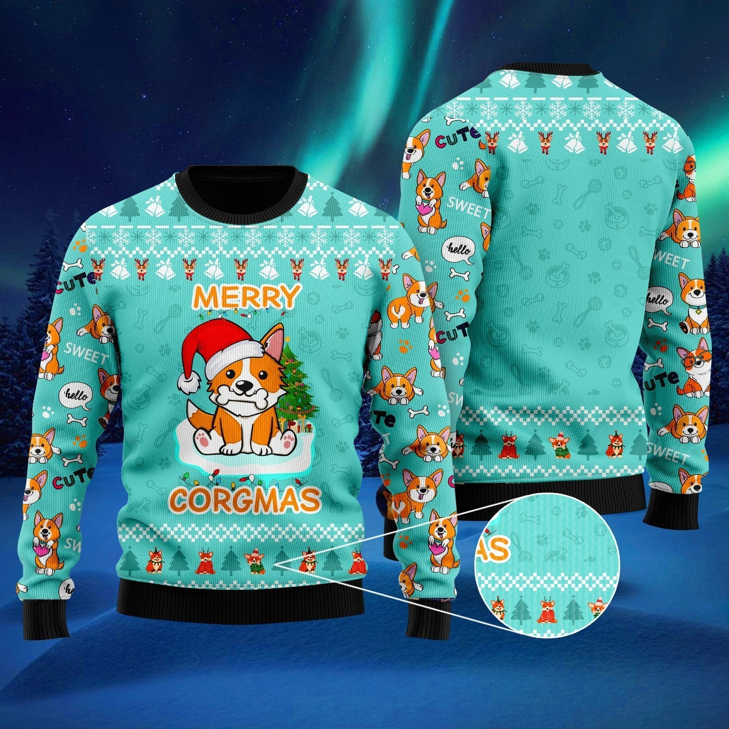 Funny Dog Merry Corgmas Ugly Christmas Sweater Ugly Sweater For Men Women