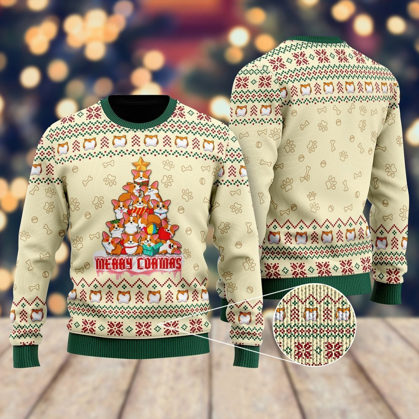 Funny Dog Merry Corgmas Ugly Christmas Sweater Ugly Sweater For Men Women