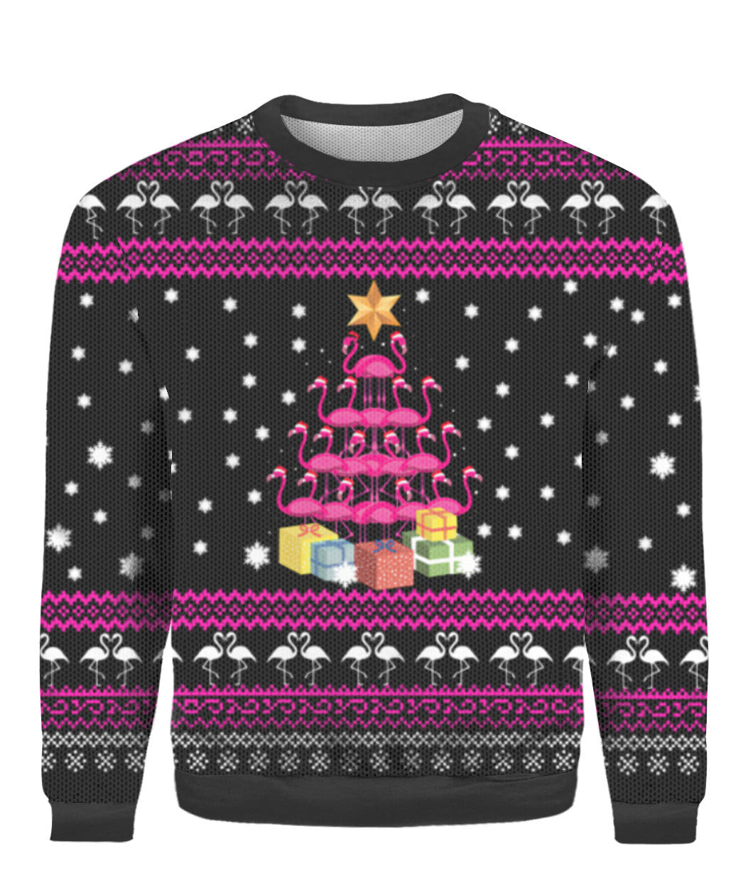 Funny Flamingo Tree Ugly Christmas Sweater Ugly Sweater For Men Women