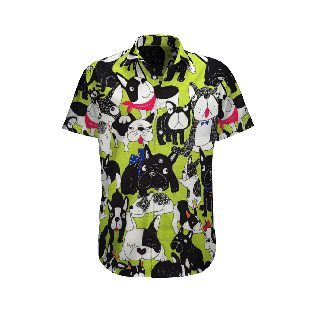 Funny French Bulldog Aloha Hawaiian Shirt Colorful Short Sleeve Summer Beach Casual Shirt For Men And Women