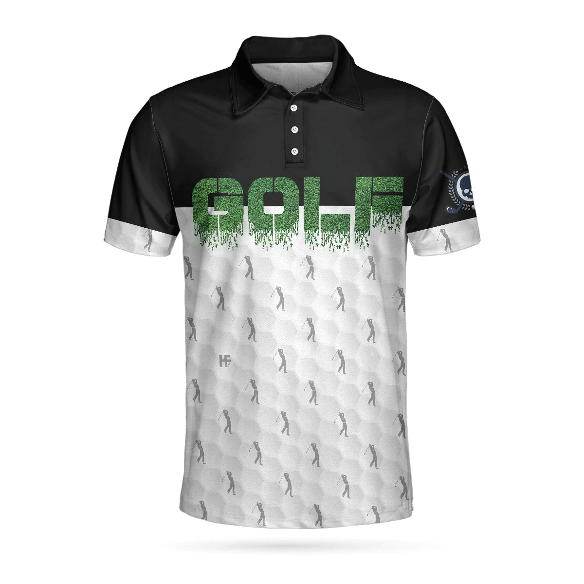 Funny Golfer Seamless Pattern Golf Polo Shirt Golf Shirts Short Sleeve Polo For Men Best Gift For Golfers