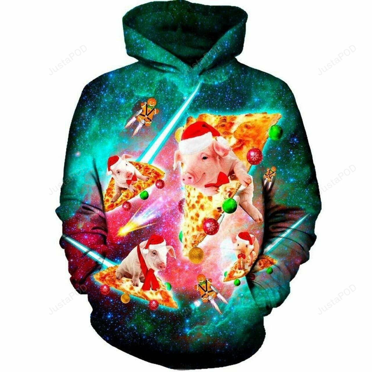 Funny Pigs Porky Christmas 3d All Print Hoodie