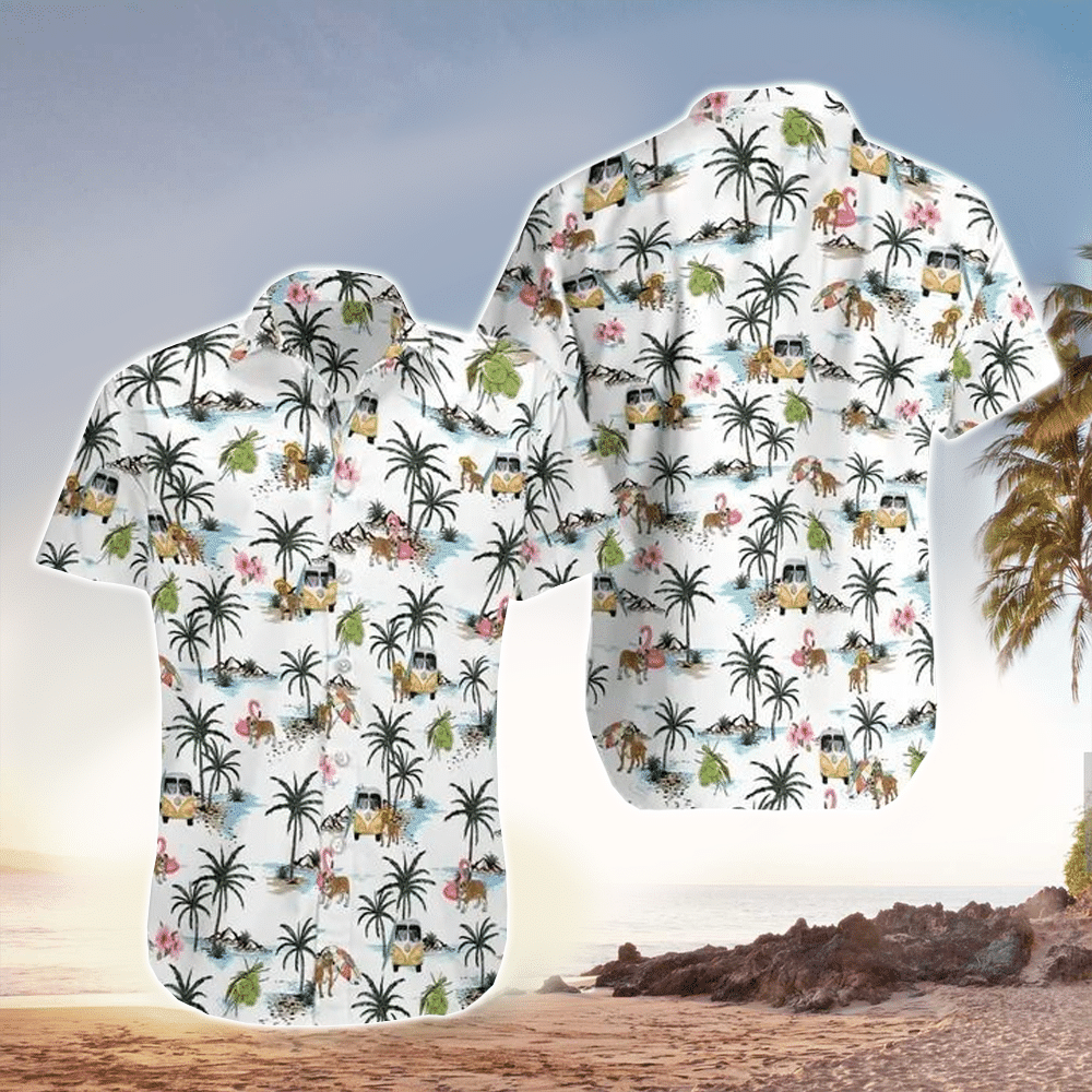 Funny Pitbull Dog On Summertime And Seaside Hawaiian Shirt for Men and Women