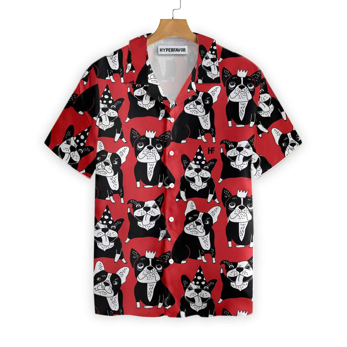 Funny Red French Bulldog Hawaiian Shirt