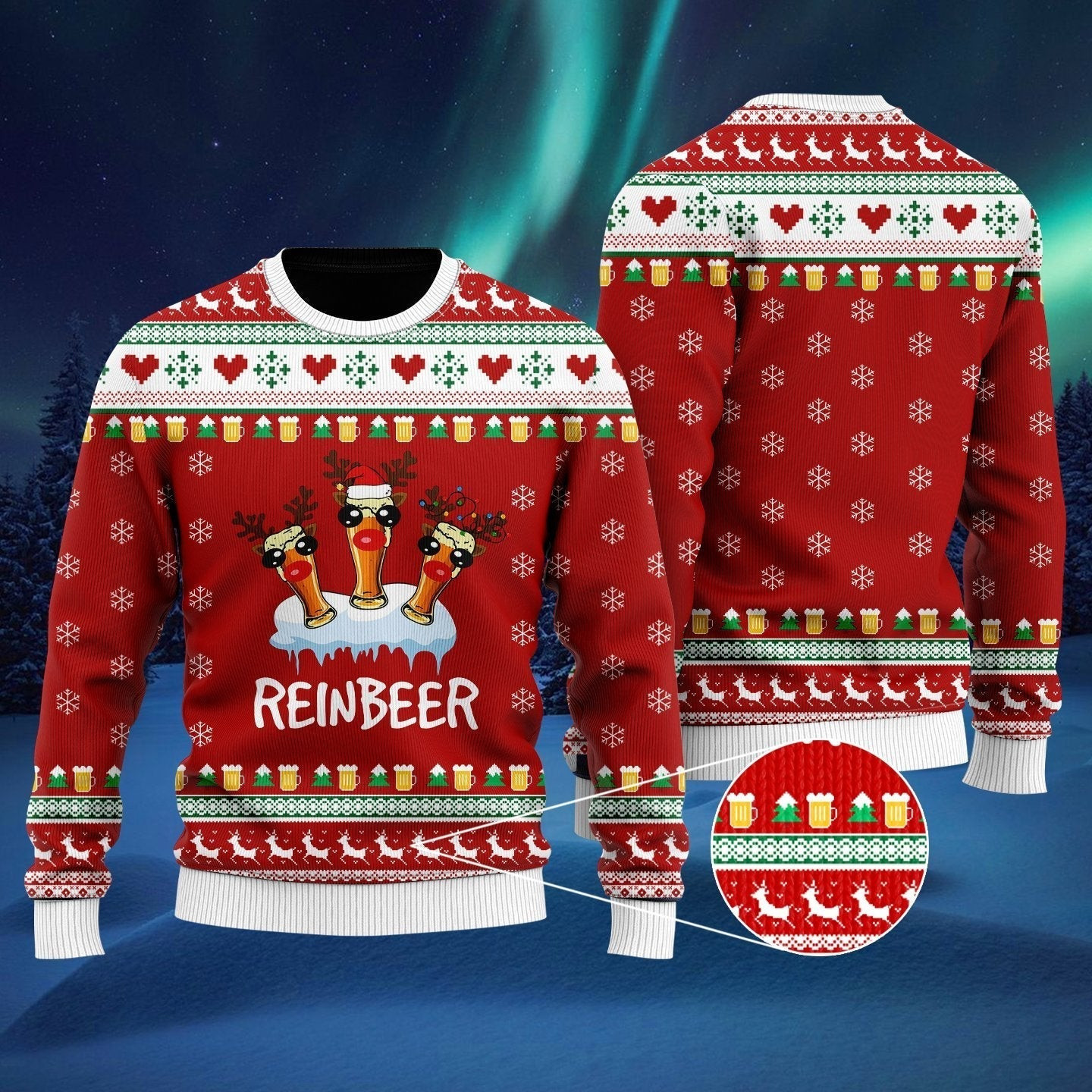 Funny Reindeer Reinbeer Christmas Ugly Christmas Sweater Ugly Sweater For Men Women