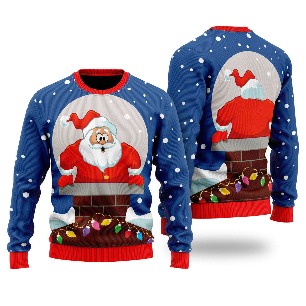 Funny Santa Loves Going Down Ugly Christmas Sweater Ugly Sweater For Men Women