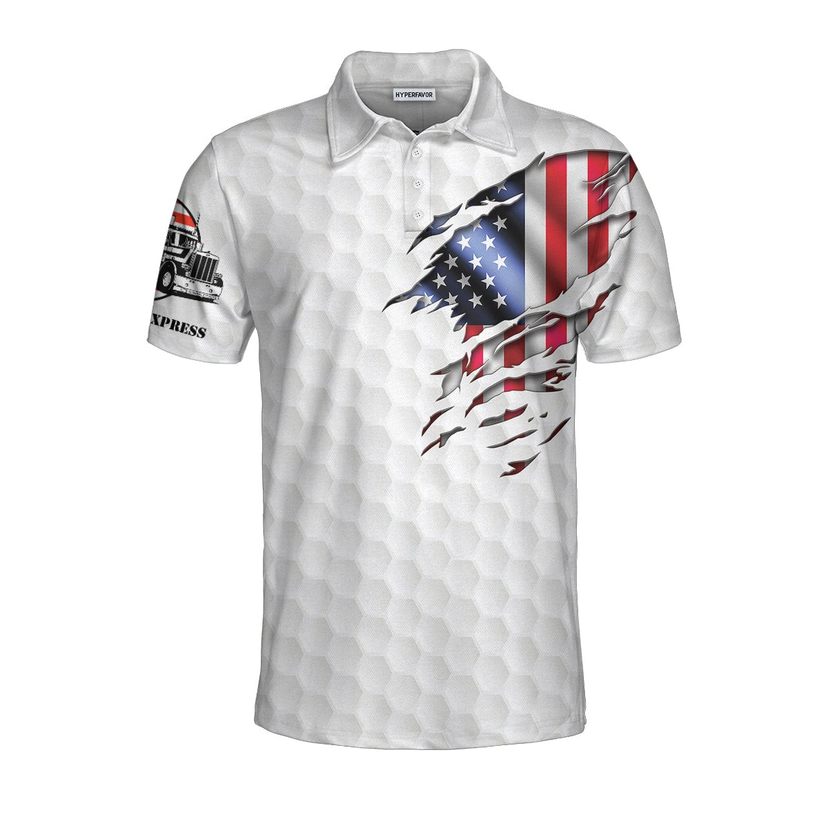 GE Golf American Flag Polo Shirt