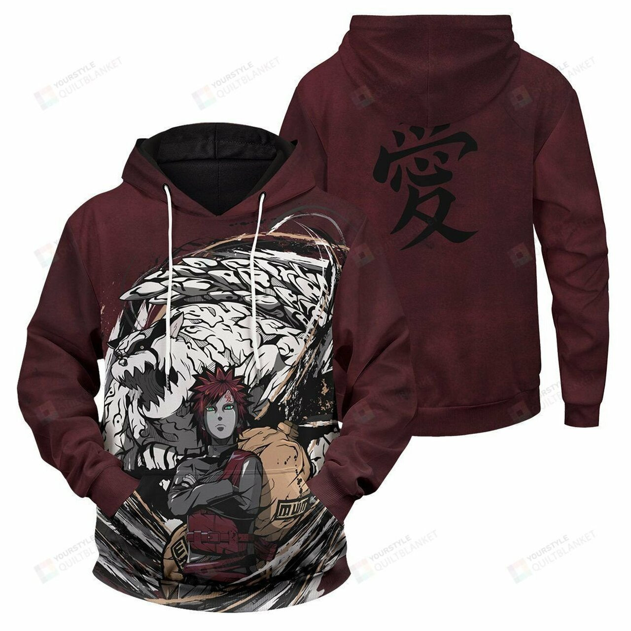 Gaara Shukaku Unisex Pullover Hoodie 3d All Over Print Hoodie