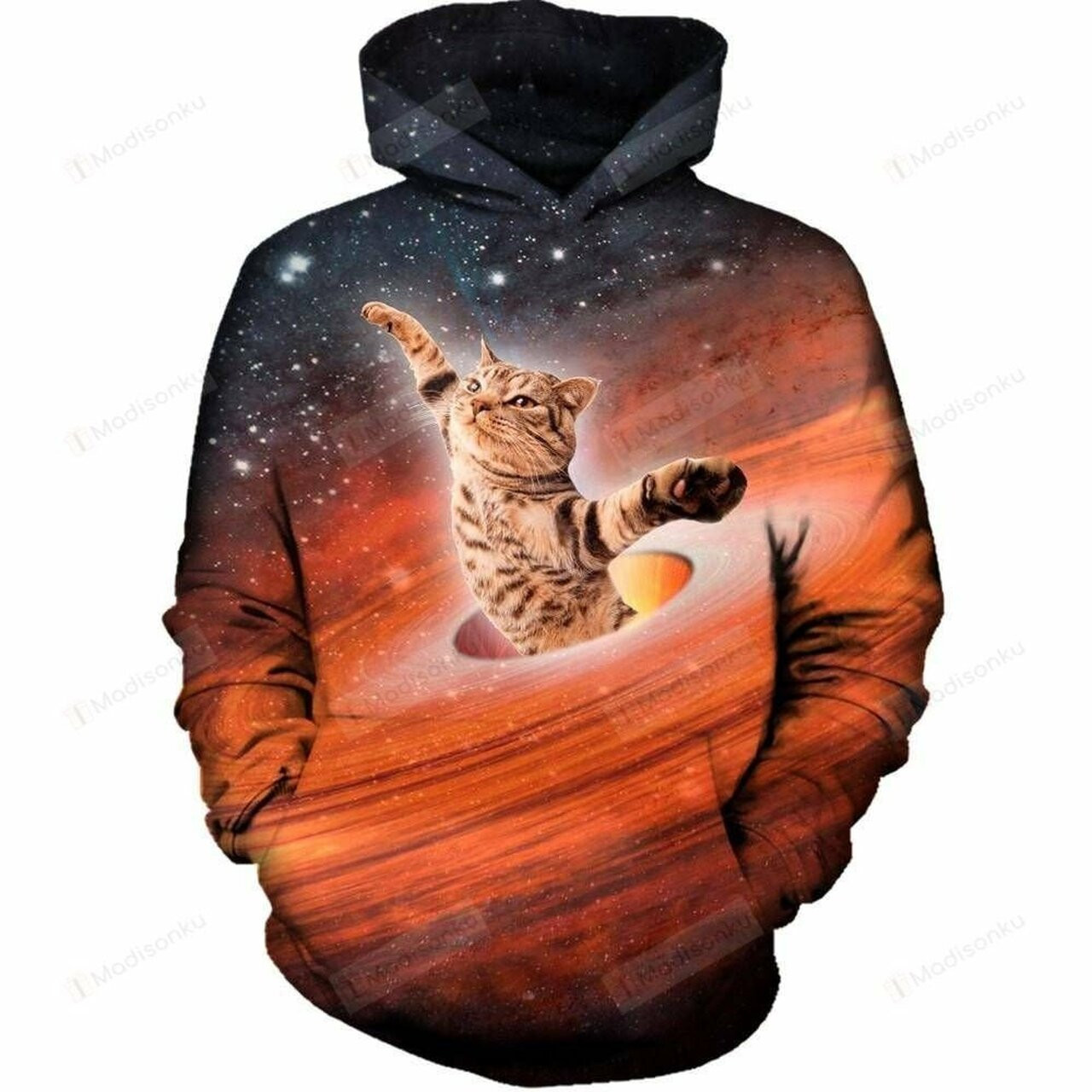 Galactic Cat 3d All Over Print Hoodie, Zip-up Hoodie