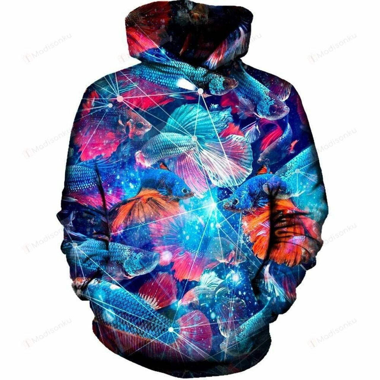 Galactic Fish 3d All Over Print Hoodie