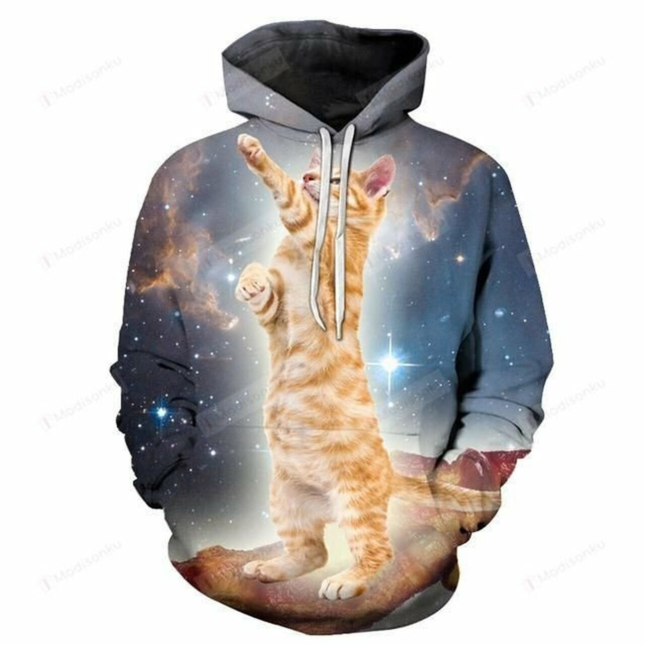 Galaxy Cat 3d All Over Print Hoodie, Zip-up Hoodie