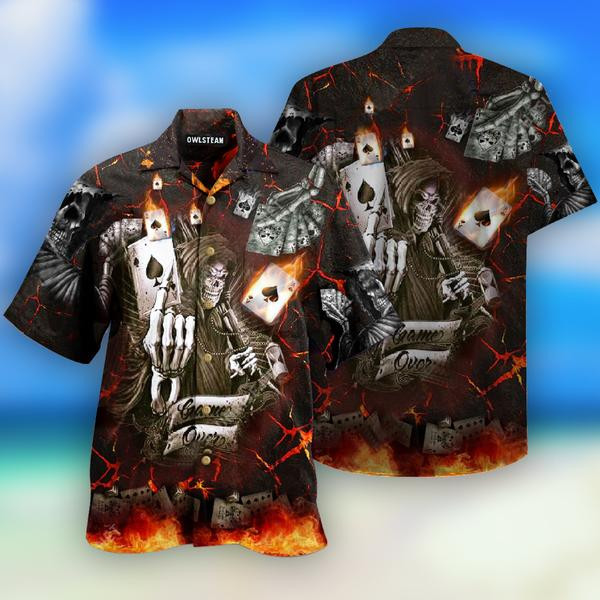 Gambling Card Game Over Limited Edition - Hawaiian Shirt - Hawaiian Shirt For Men