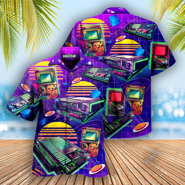 Game Consoles In The 80s Memory Edition - Hawaiian Shirt - Hawaiian Shirt For Men