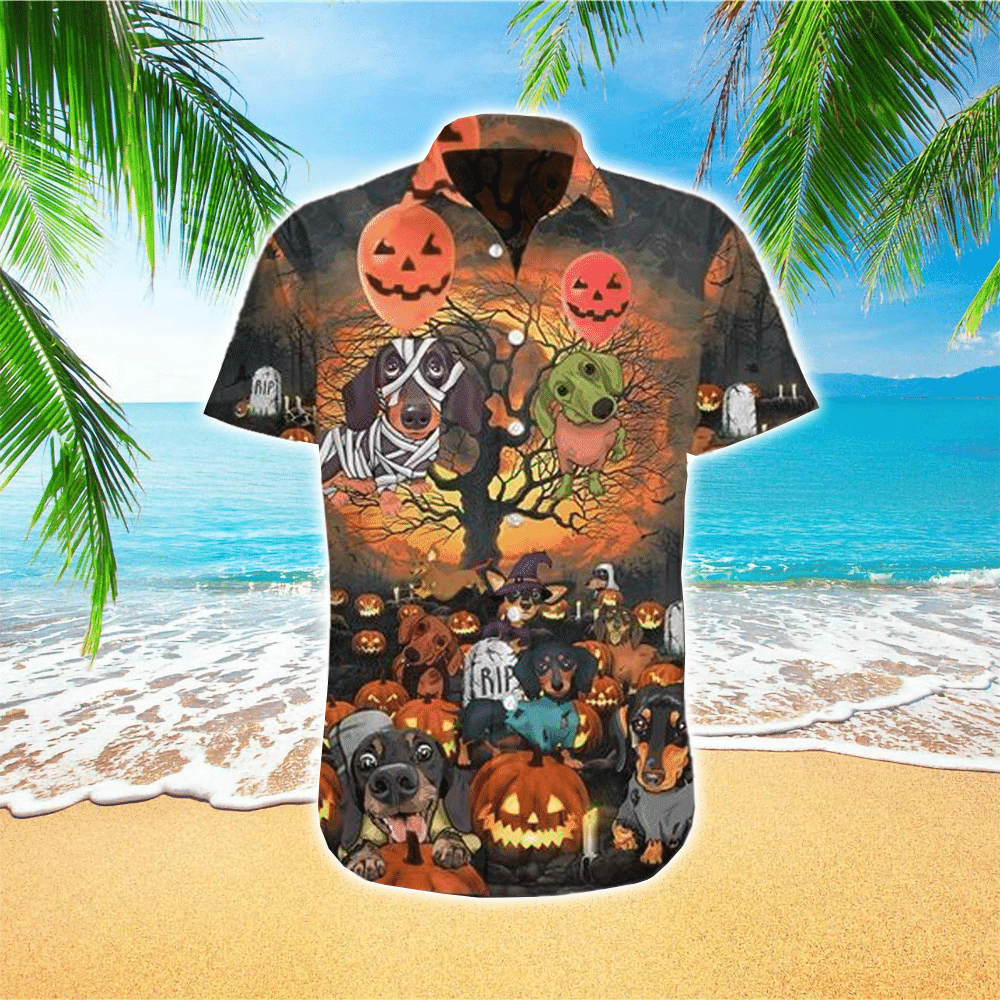 Garden Of Dachshund Creepy And Haunting Hawaiian Shirt for Men and Women