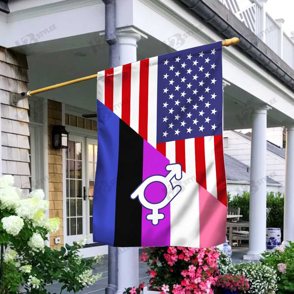 Gender Fluid Pride American Flag Garden Flag House Flag