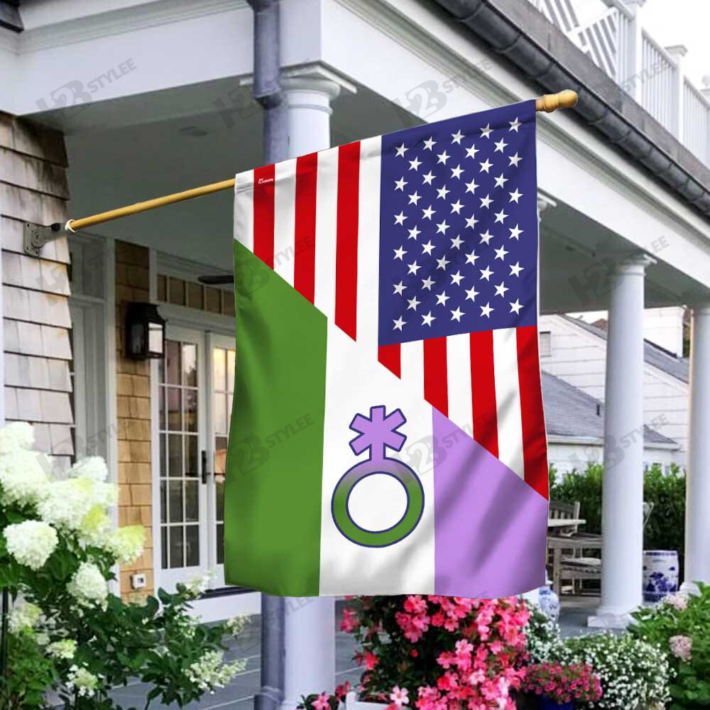 Genderqueer Pride American Flag Garden Flag House Flag